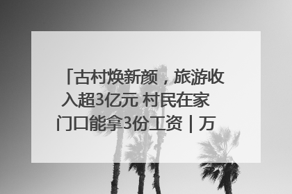 古村焕新颜，旅游收入超3亿元 村民在家门口能拿3份工资｜万千气象看四川
