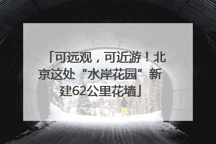 可远观，可近游！北京这处“水岸花园”新建62公里花墙