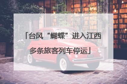 台风“蝴蝶”进入江西 多条旅客列车停运