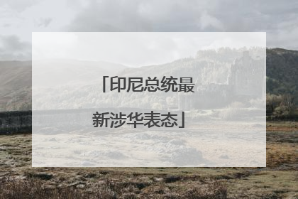 印尼总统最新涉华表态
