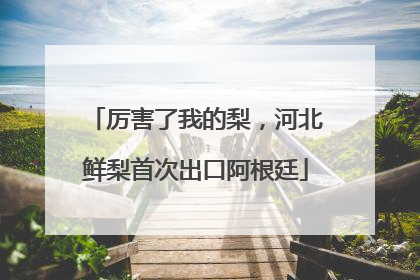 厉害了我的梨，河北鲜梨首次出口阿根廷