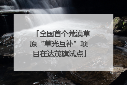 全国首个荒漠草原“草光互补”项目在达茂旗试点