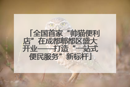 全国首家“帅猫便利店”在成都郫都区盛大开业——打造“一站式便民服务”新标杆