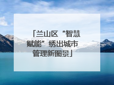 兰山区“智慧赋能”绣出城市管理新图景