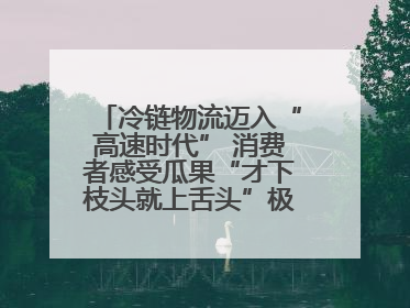 冷链物流迈入“高速时代” 消费者感受瓜果“才下枝头就上舌头”极致体验