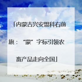 内蒙古兴安盟科右前旗：“蒙”字标引领农畜产品走向全国