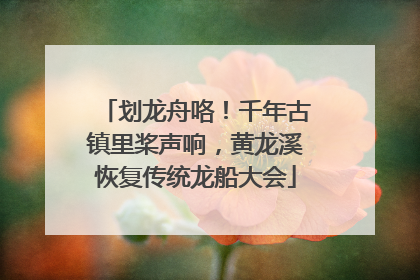 划龙舟咯！千年古镇里桨声响，黄龙溪恢复传统龙船大会