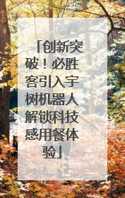 创新突破！必胜客引入宇树机器人解锁科技感用餐体验