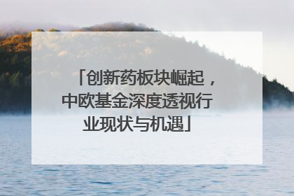 创新药板块崛起，中欧基金深度透视行业现状与机遇