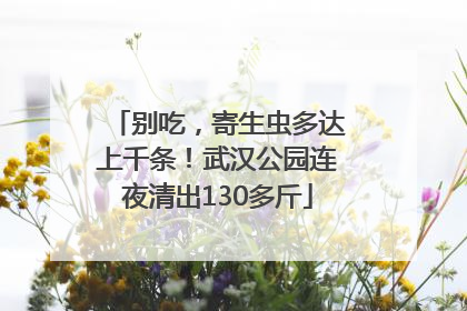 别吃，寄生虫多达上千条！武汉公园连夜清出130多斤