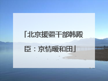 北京援疆干部韩殿臣：京情暖和田