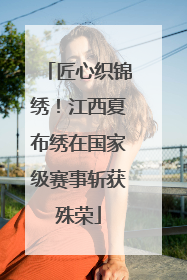 匠心织锦绣！江西夏布绣在国家级赛事斩获殊荣