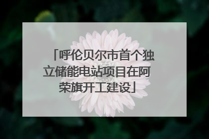 呼伦贝尔市首个独立储能电站项目在阿荣旗开工建设