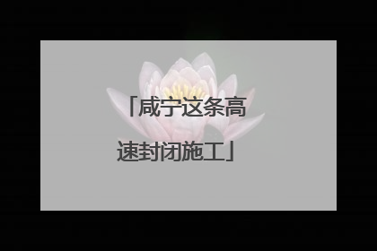 咸宁这条高速封闭施工