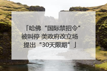 哈佛“国际禁招令”被叫停 美政府改立场提出“30天限期”
