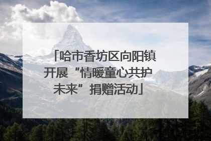 哈市香坊区向阳镇开展“情暖童心共护未来”捐赠活动