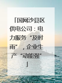 国网沙县区供电公司：电力服务“及时雨”，企业生产“动能强”