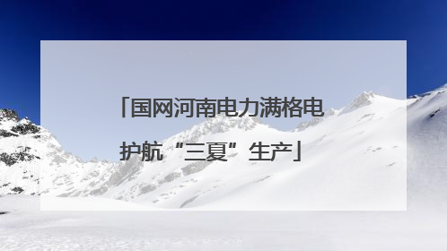 国网河南电力满格电护航“三夏”生产