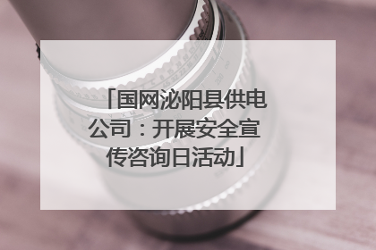 国网泌阳县供电公司：开展安全宣传咨询日活动
