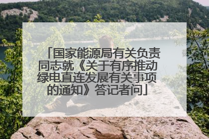 国家能源局有关负责同志就《关于有序推动绿电直连发展有关事项的通知》答记者问