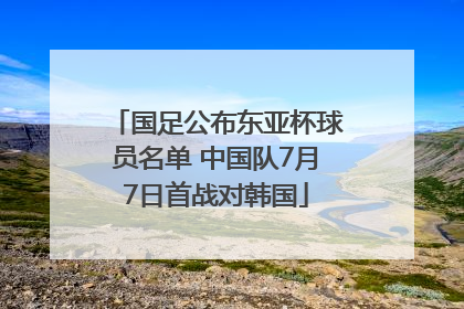 国足公布东亚杯球员名单 中国队7月7日首战对韩国