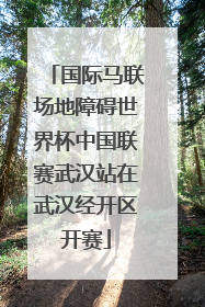 国际马联场地障碍世界杯中国联赛武汉站在武汉经开区开赛
