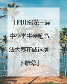 四川省第三届中小学生硬笔书法大赛在威远落下帷幕