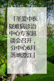 圣爱中医疑难病诊治中心专家恳谈会召开，分中心6月落地澄江