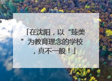 在沈阳，以“臻美”为教育理念的学校，真不一般！