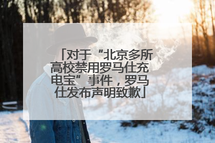 对于“北京多所高校禁用罗马仕充电宝”事件，罗马仕发布声明致歉