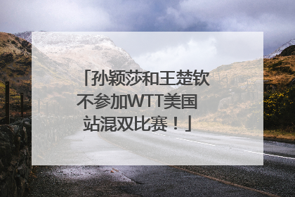 孙颖莎和王楚钦不参加WTT美国站混双比赛！