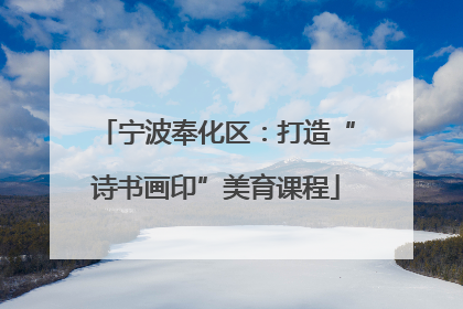 宁波奉化区：打造“诗书画印”美育课程