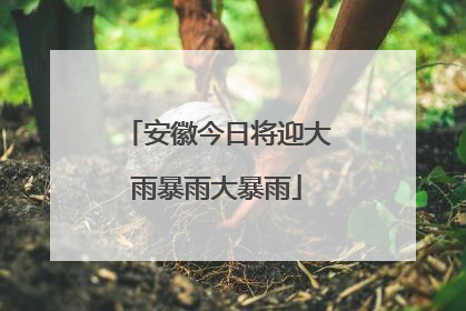 安徽今日将迎大雨暴雨大暴雨