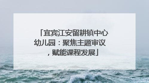 宜宾江安留耕镇中心幼儿园：聚焦主题审议，赋能课程发展