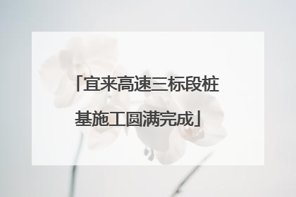 宜来高速三标段桩基施工圆满完成