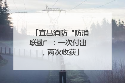 宜昌消防“防消联勤”：一次付出，两次收获