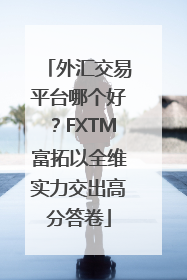 外汇交易平台哪个好？FXTM富拓以全维实力交出高分答卷