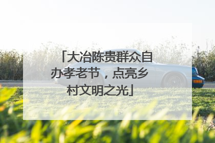 大冶陈贵群众自办孝老节，点亮乡村文明之光