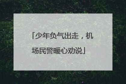 少年负气出走，机场民警暖心劝说