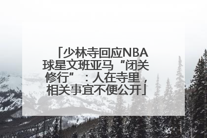 少林寺回应NBA球星文班亚马“闭关修行”：人在寺里，相关事宜不便公开