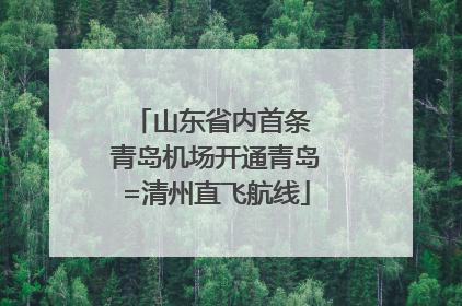 山东省内首条 青岛机场开通青岛=清州直飞航线