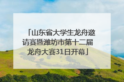 山东省大学生龙舟邀请赛暨潍坊市第十二届龙舟大赛31日开幕