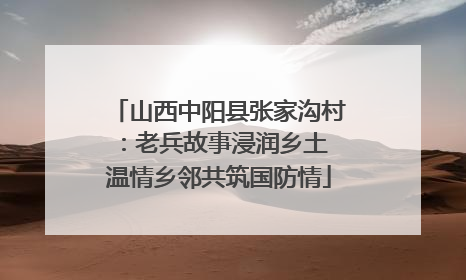 山西中阳县张家沟村：老兵故事浸润乡土 温情乡邻共筑国防情