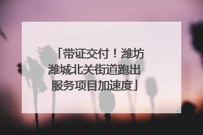 带证交付！潍坊潍城北关街道跑出服务项目加速度