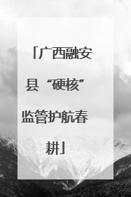 广西融安县“硬核”监管护航春耕