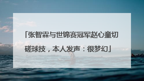 张智霖与世锦赛冠军赵心童切磋球技，本人发声：很梦幻