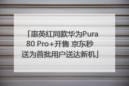 惠英红同款华为Pura 80 Pro+开售 京东秒送为首批用户送达新机