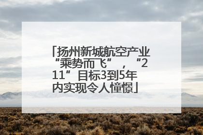 扬州新城航空产业“乘势而飞”，“211”目标3到5年内实现令人憧憬