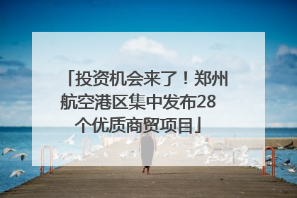 投资机会来了！郑州航空港区集中发布28个优质商贸项目