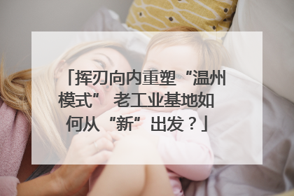 挥刃向内重塑“温州模式” 老工业基地如何从“新”出发？